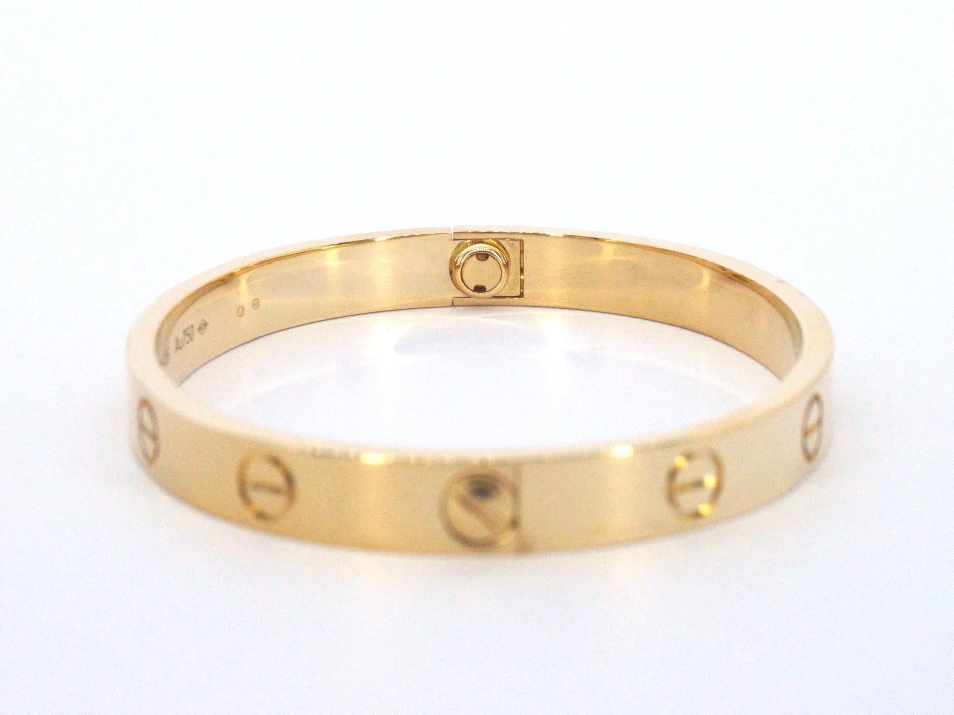 brushed gold cartier love bracelet