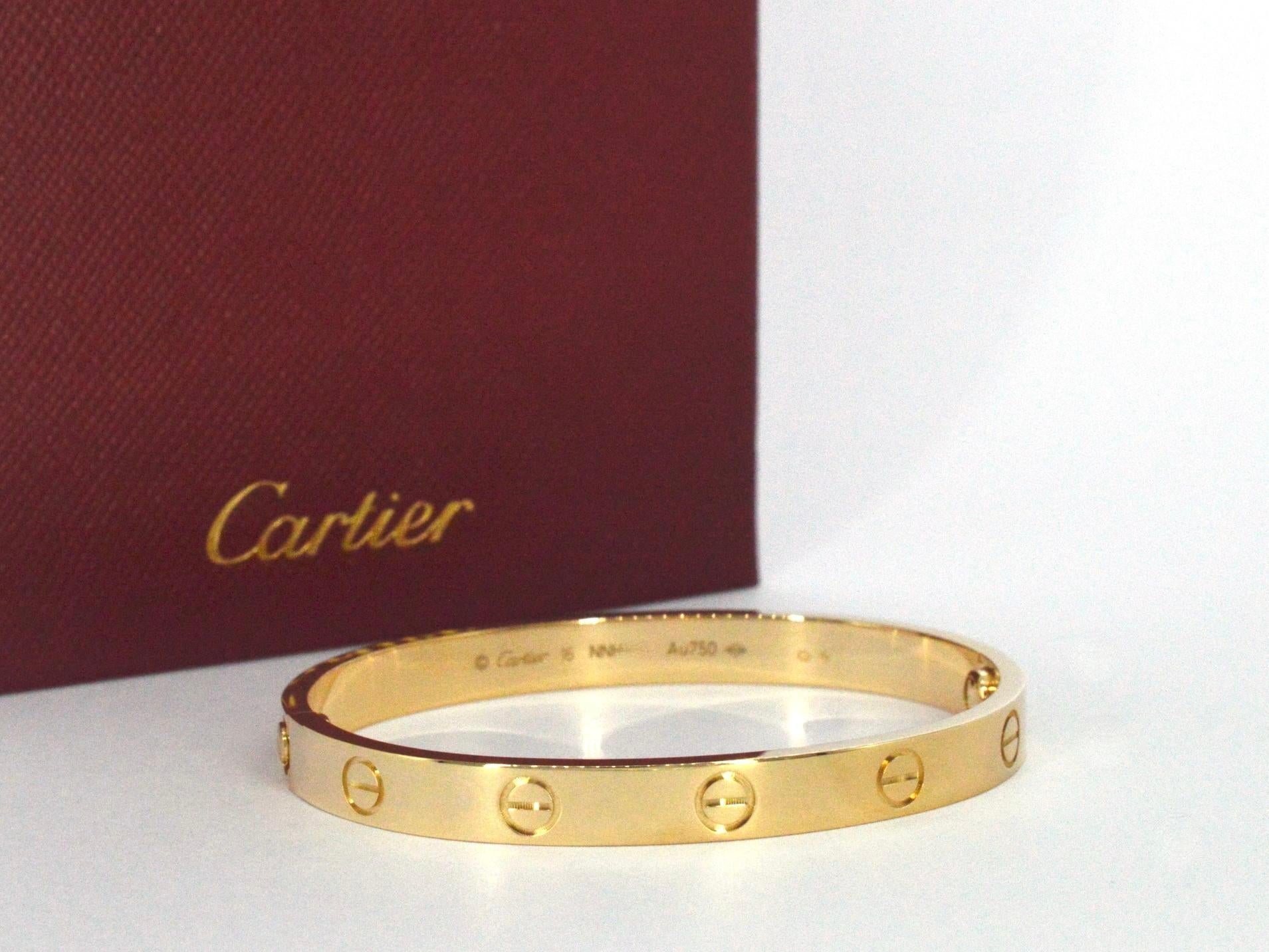Goldenes Cartier LOVE-Armband aus Gold im Angebot 4