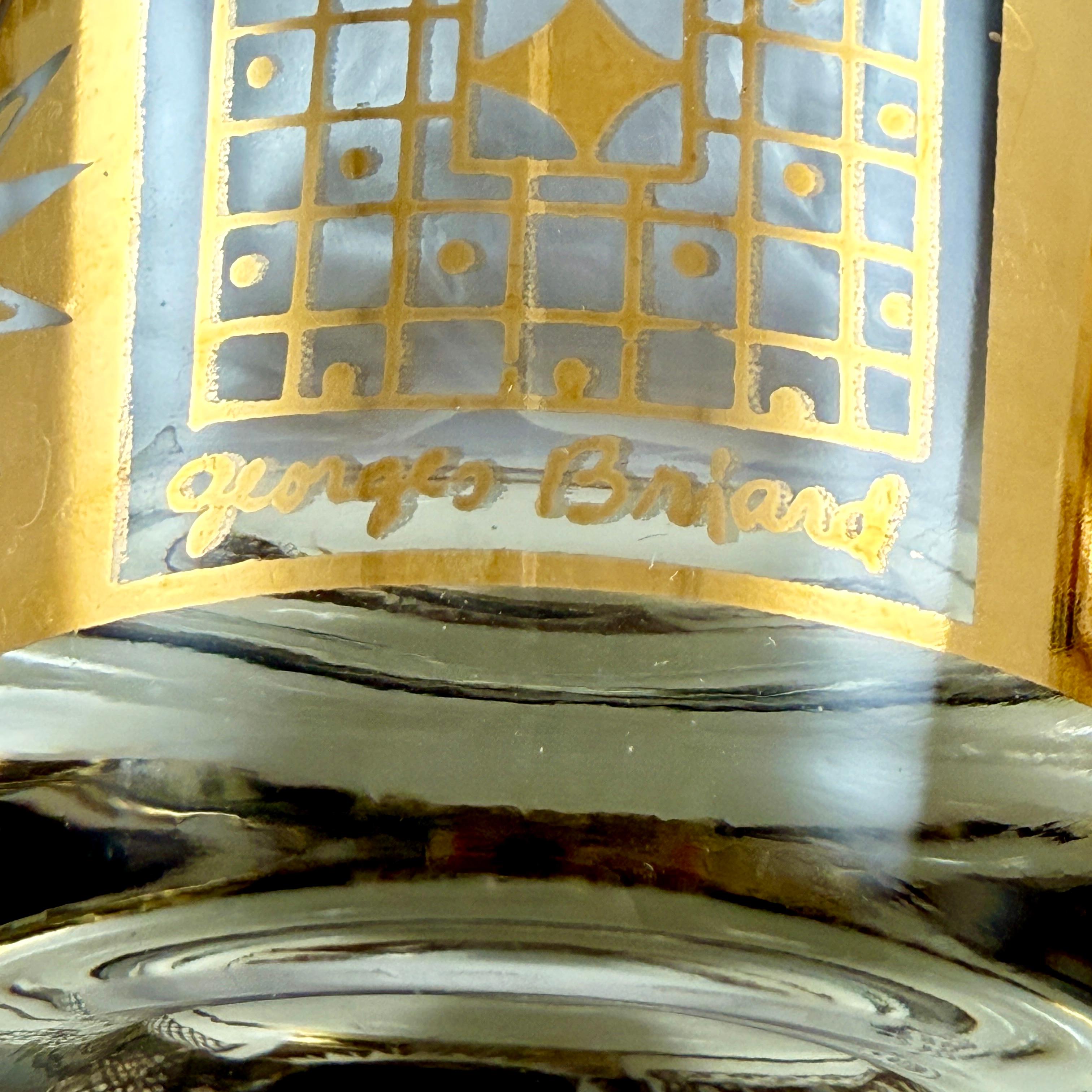 Golden Celeste Briard Glasses, set of eight, circa 1957 For Sale 3