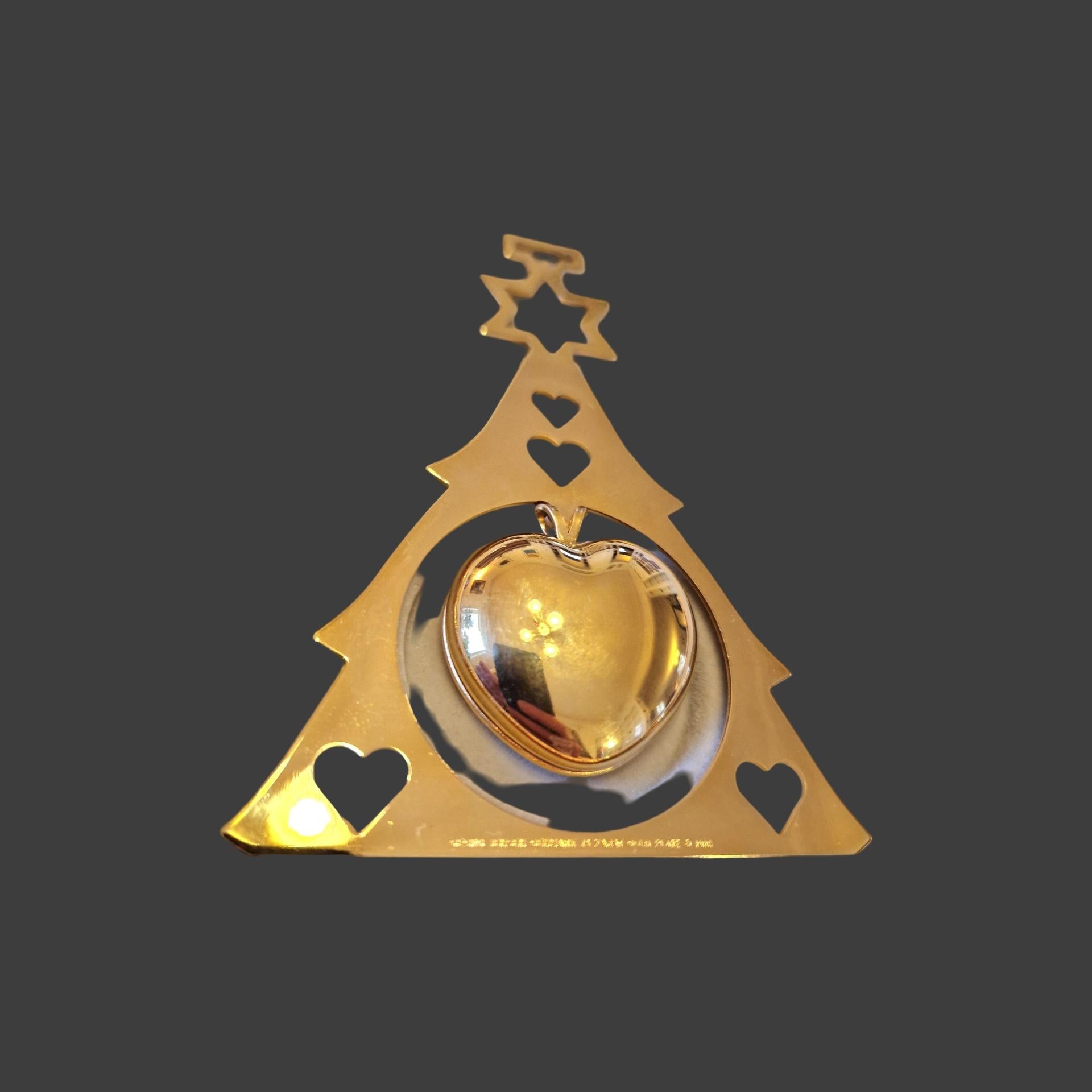Golden Christmas Tree, Georg Jensen Christmas Ornament 1986, Sven Vestergaard For Sale 4