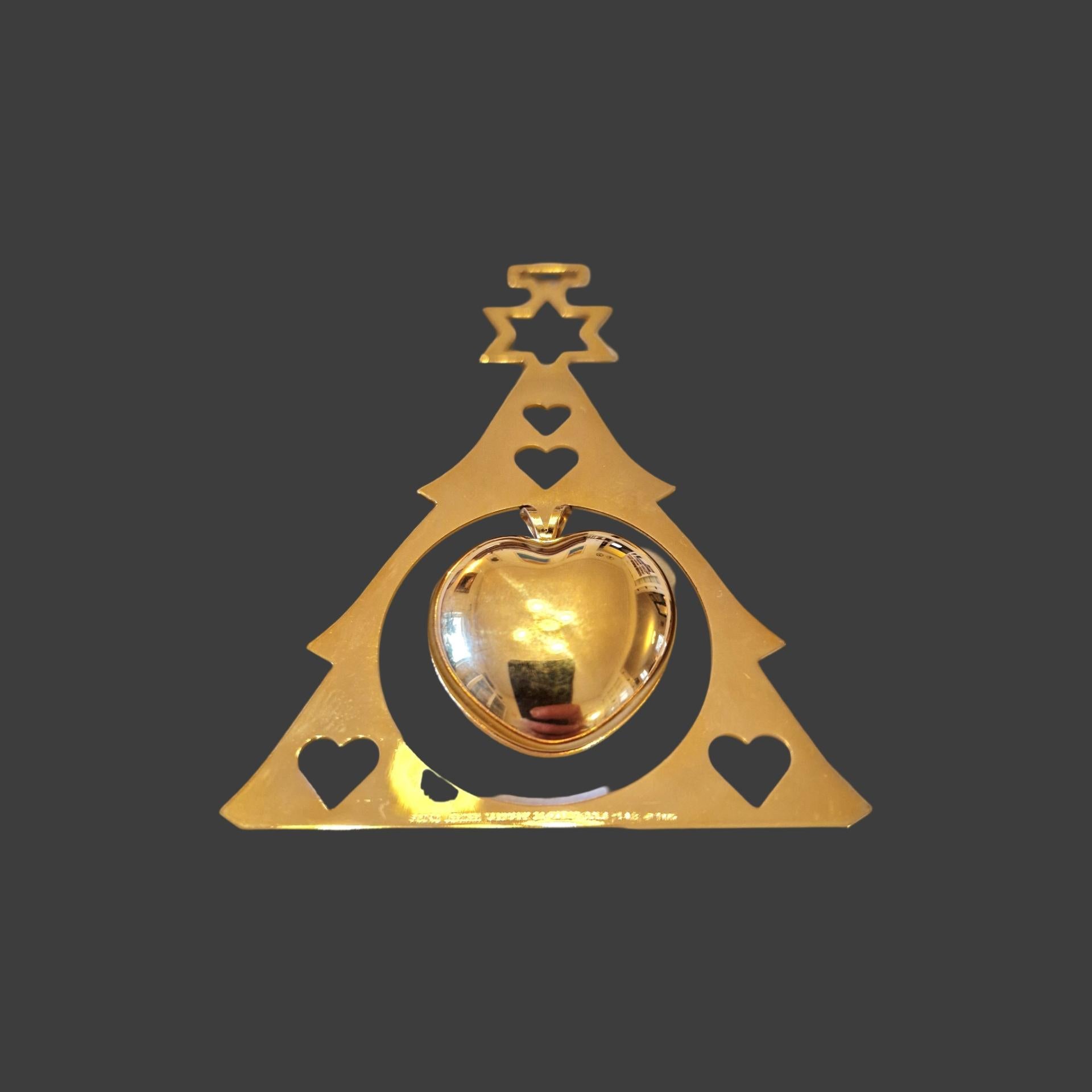 Golden Christmas Tree, Georg Jensen Christmas Ornament 1986, Sven Vestergaard For Sale 5