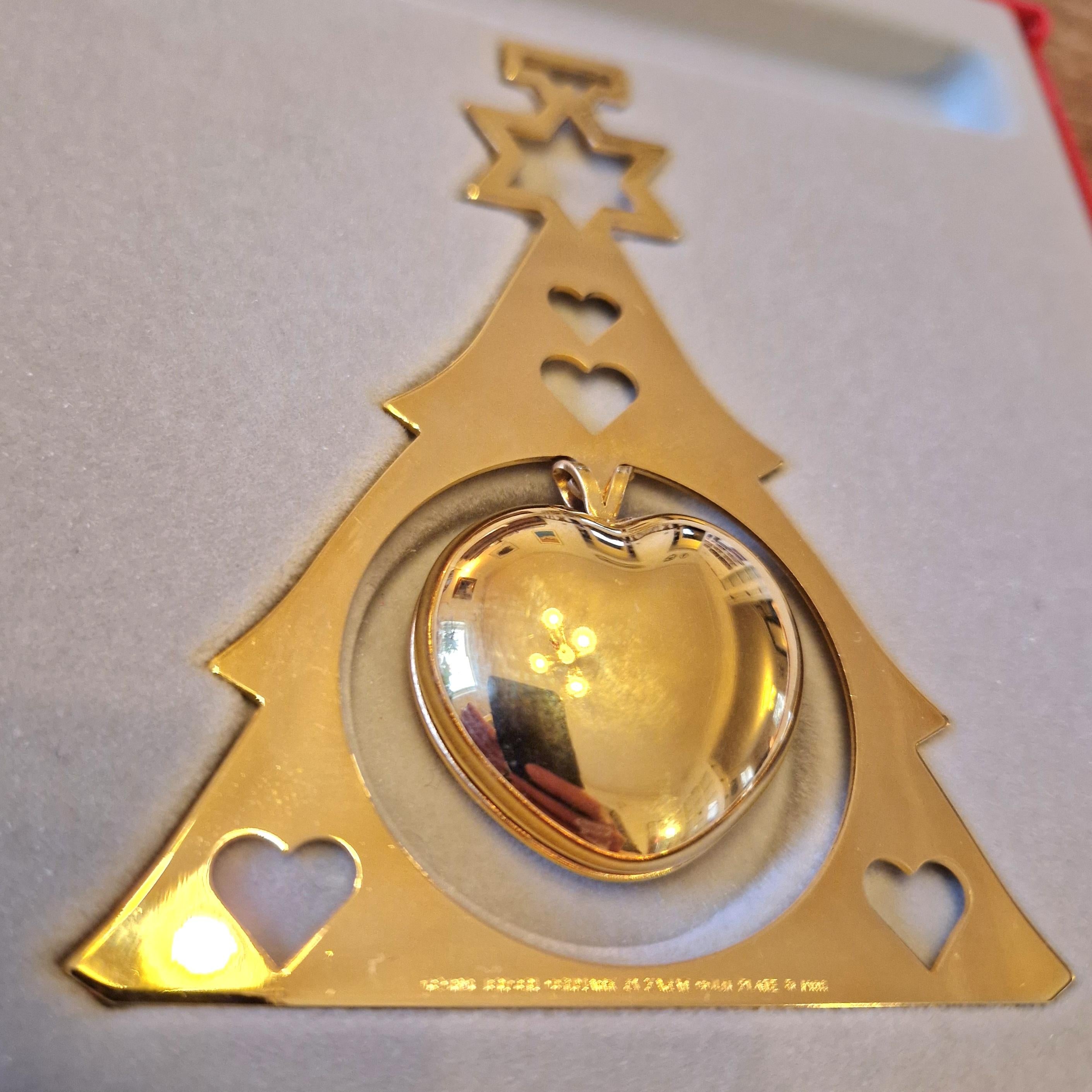 Golden Christmas Tree, Georg Jensen Christmas Ornament 1986, Sven Vestergaard In Good Condition For Sale In Brønshøj, DK