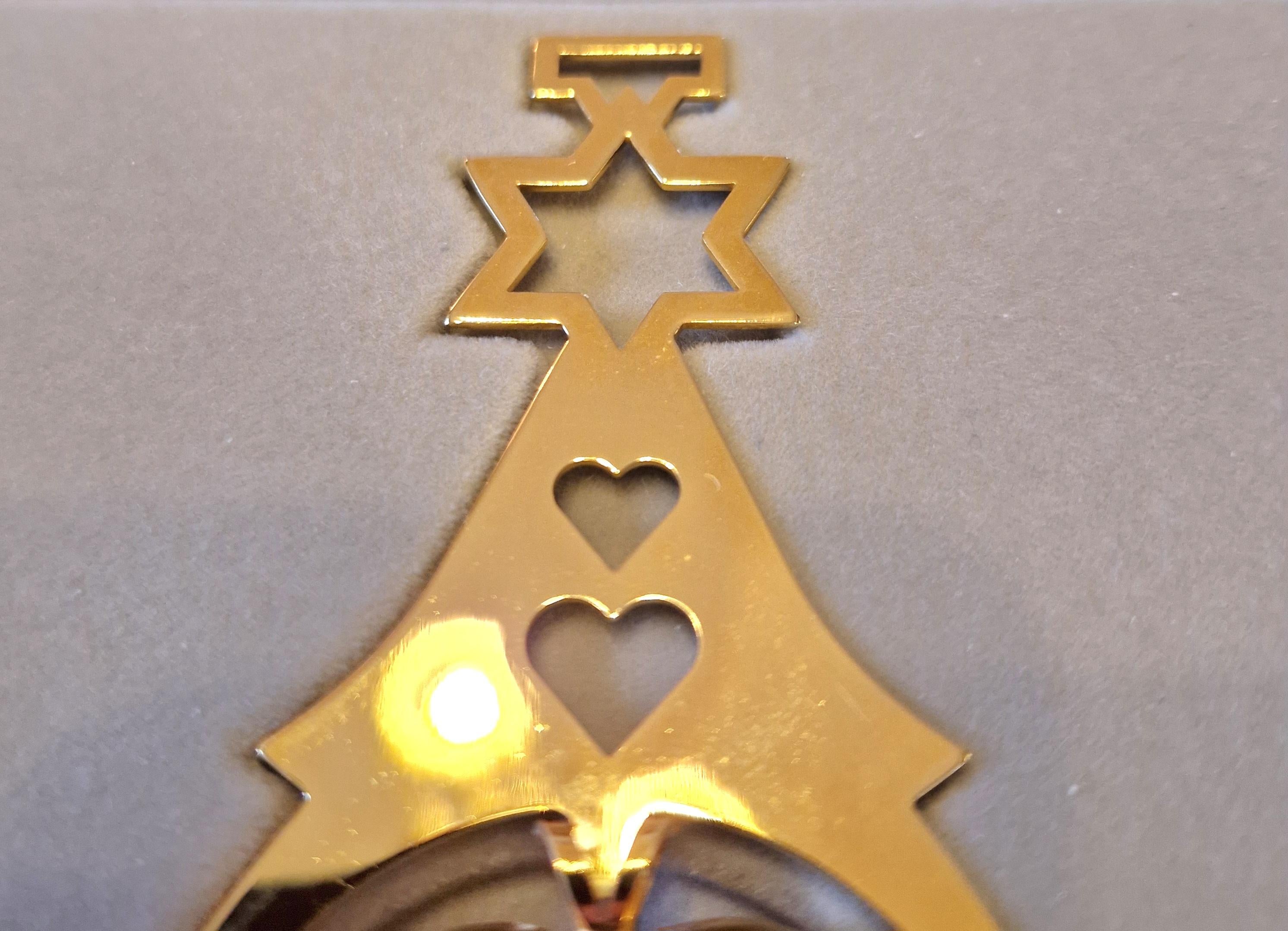 Brass Golden Christmas Tree, Georg Jensen Christmas Ornament 1986, Sven Vestergaard For Sale