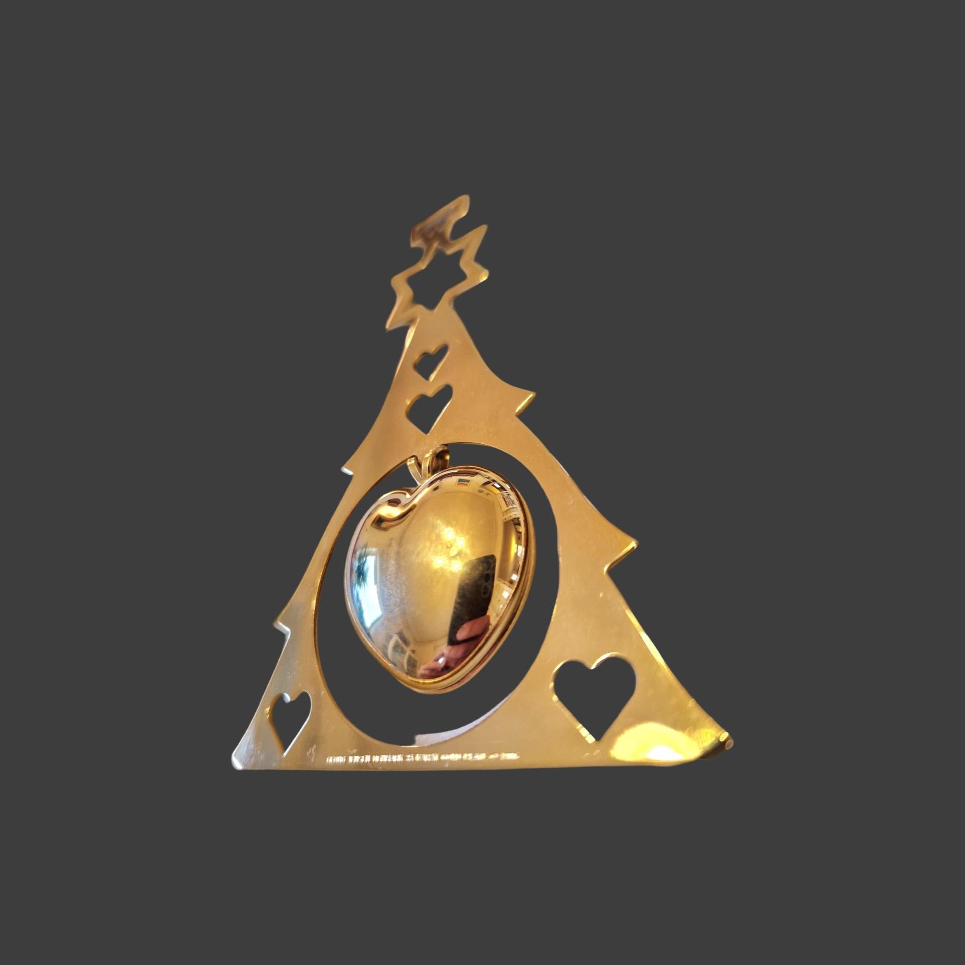 Golden Christmas Tree, Georg Jensen Christmas Ornament 1986, Sven Vestergaard For Sale 3