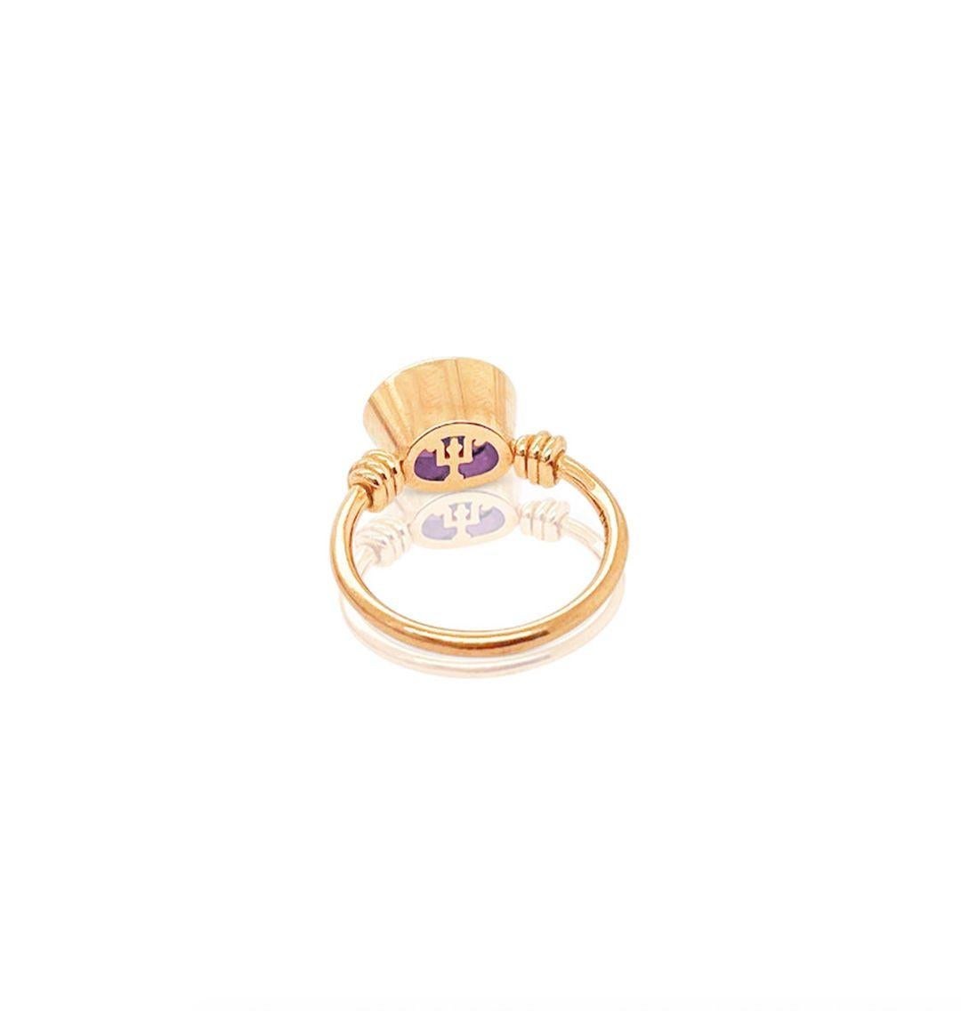 Goldener Ring mit goldenem Citrin im Liebesknoten-Stil aus 18 Karat Gelbgold im Angebot 1