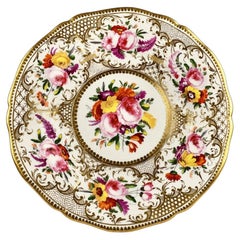 Golden Coalport Plate Hand Painted England Circa 1825