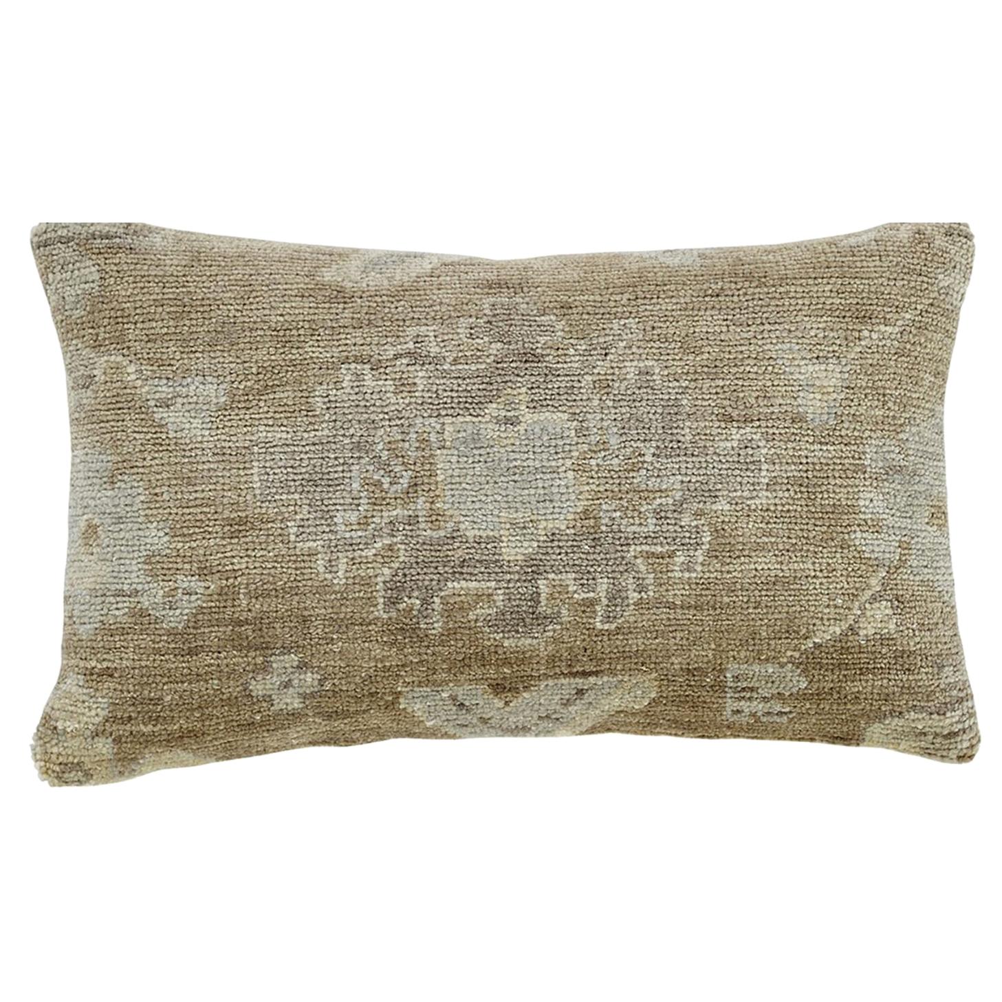 Modern Decorative Golden/Coffee Throw Pillow For Sale