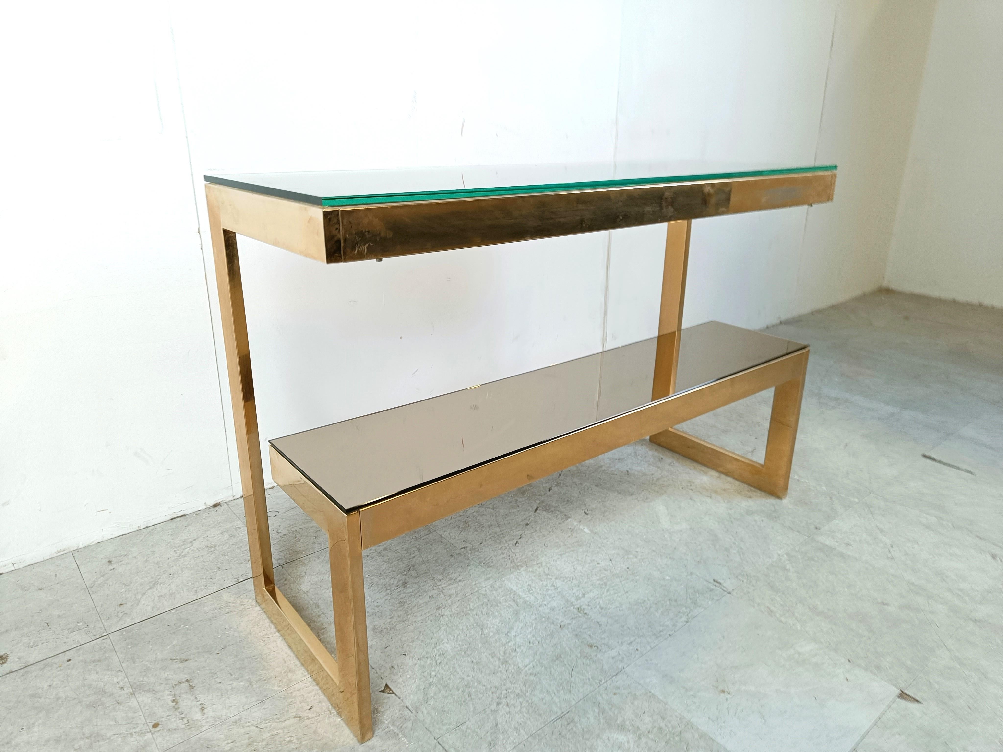 Late 20th Century Golden console by Belgochrom, 1970s