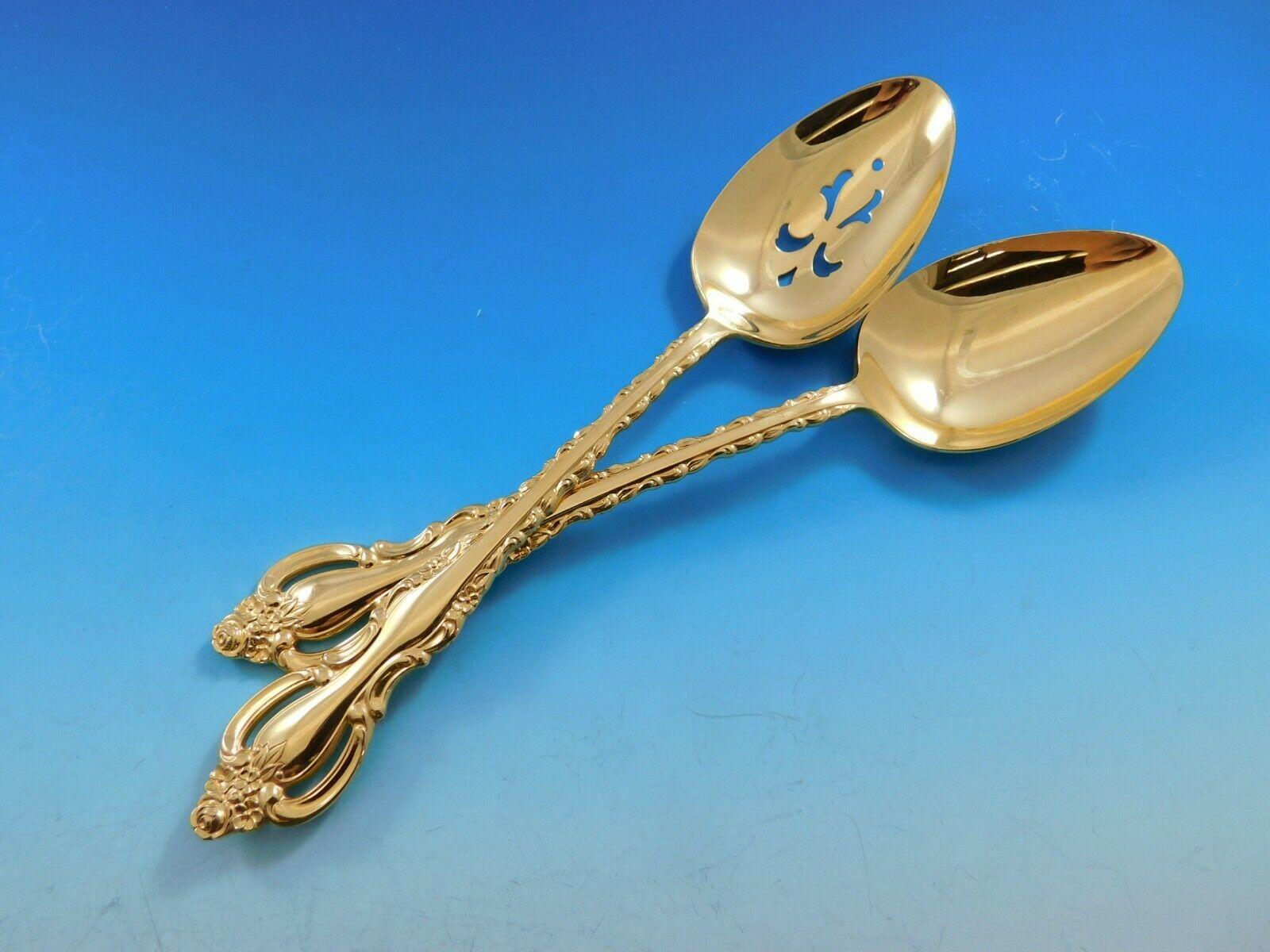 Gold Plate Golden Countess by International Goldware Flatware Set for 12 Service 54 Pc Gold