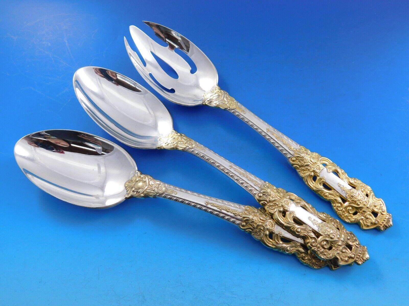 Golden Crown Barock von Gorham Sterling Silber Besteck Set 105 Pieces Abendessen im Angebot 3