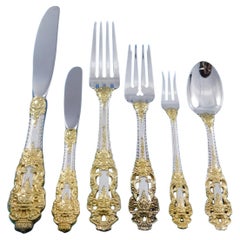 Golden Crown Baroque by Gorham Sterling Silver Flatware Set 53 pieces Dinner