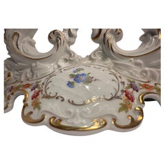 Golden Crown E & R Schumann Arzberg Germany Empress Dresden Flowers Candelabra