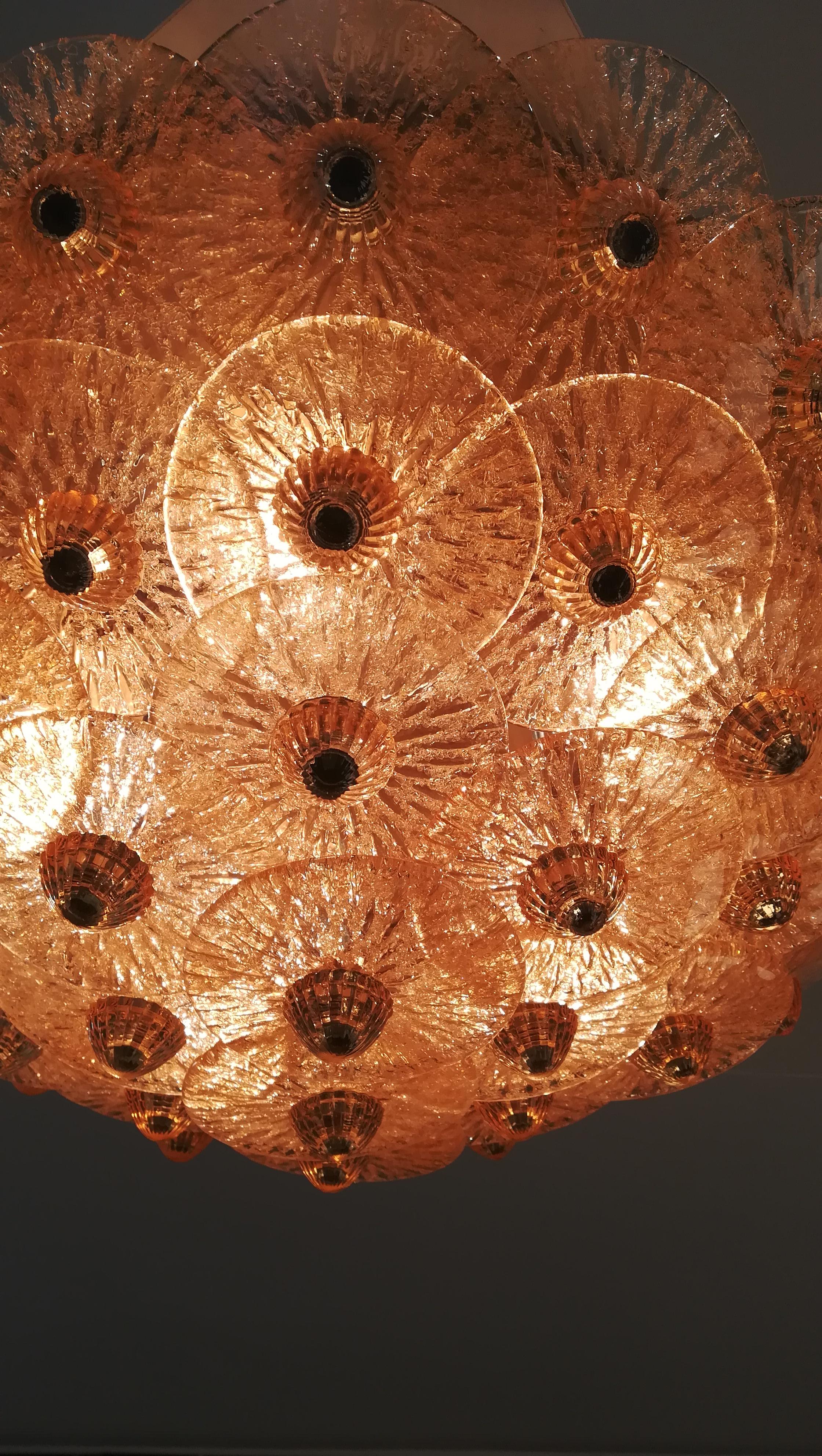 Italian Golden Crystal Ceiling Light