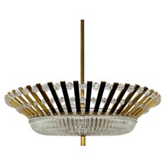 Golden Crystal Glass Chandelier by Palwa 