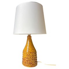 Goldene Curry-Lampe aus glasierter Keramik, Dänemark, 1960er Jahre
