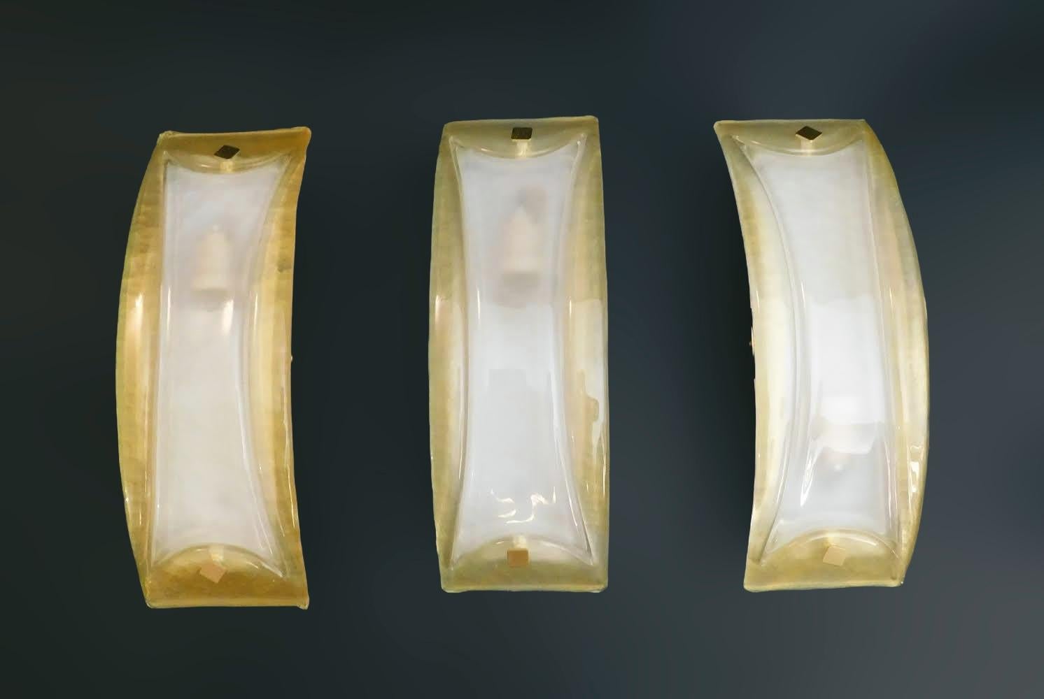 Appliques de Murano dorées, 3 disponibles en vente 3