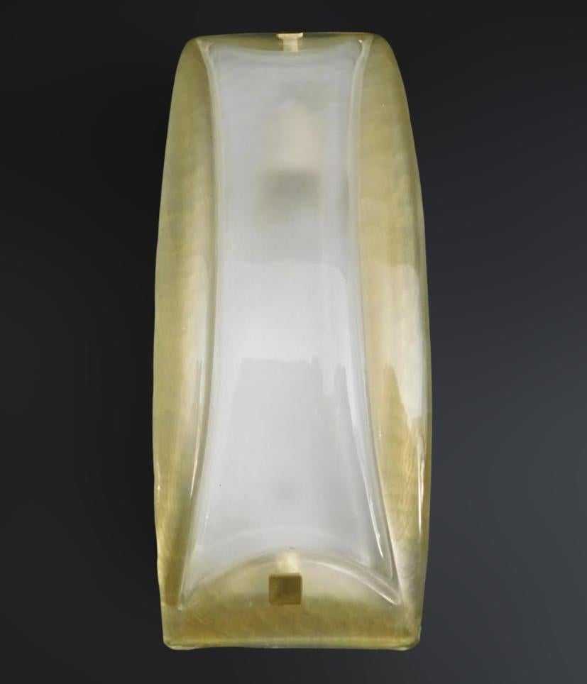 Art déco Appliques de Murano dorées, 3 disponibles en vente