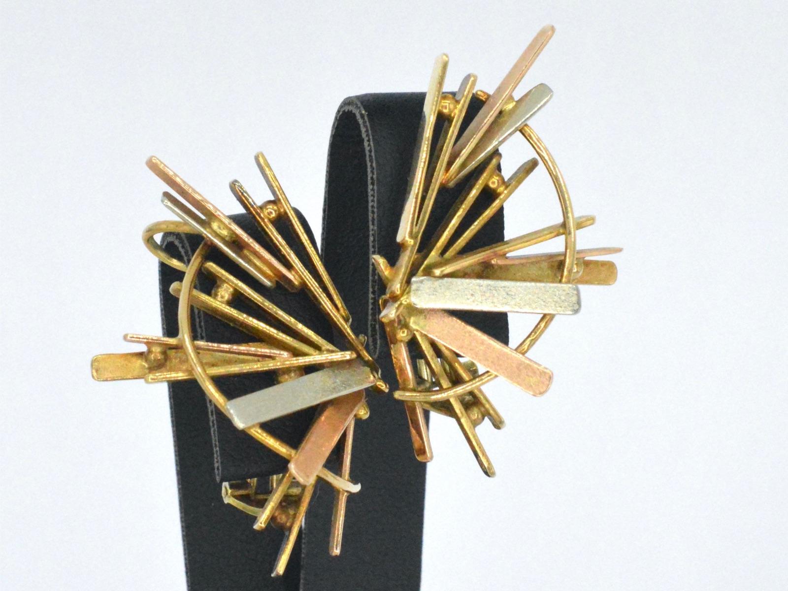 Ohrringe im goldenen Design von Anneke Schat für Damen oder Herren im Angebot