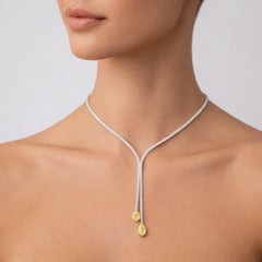 3.94ct Fancy Yellow Diamond Lariat Necklace in 18K Yellow Gold