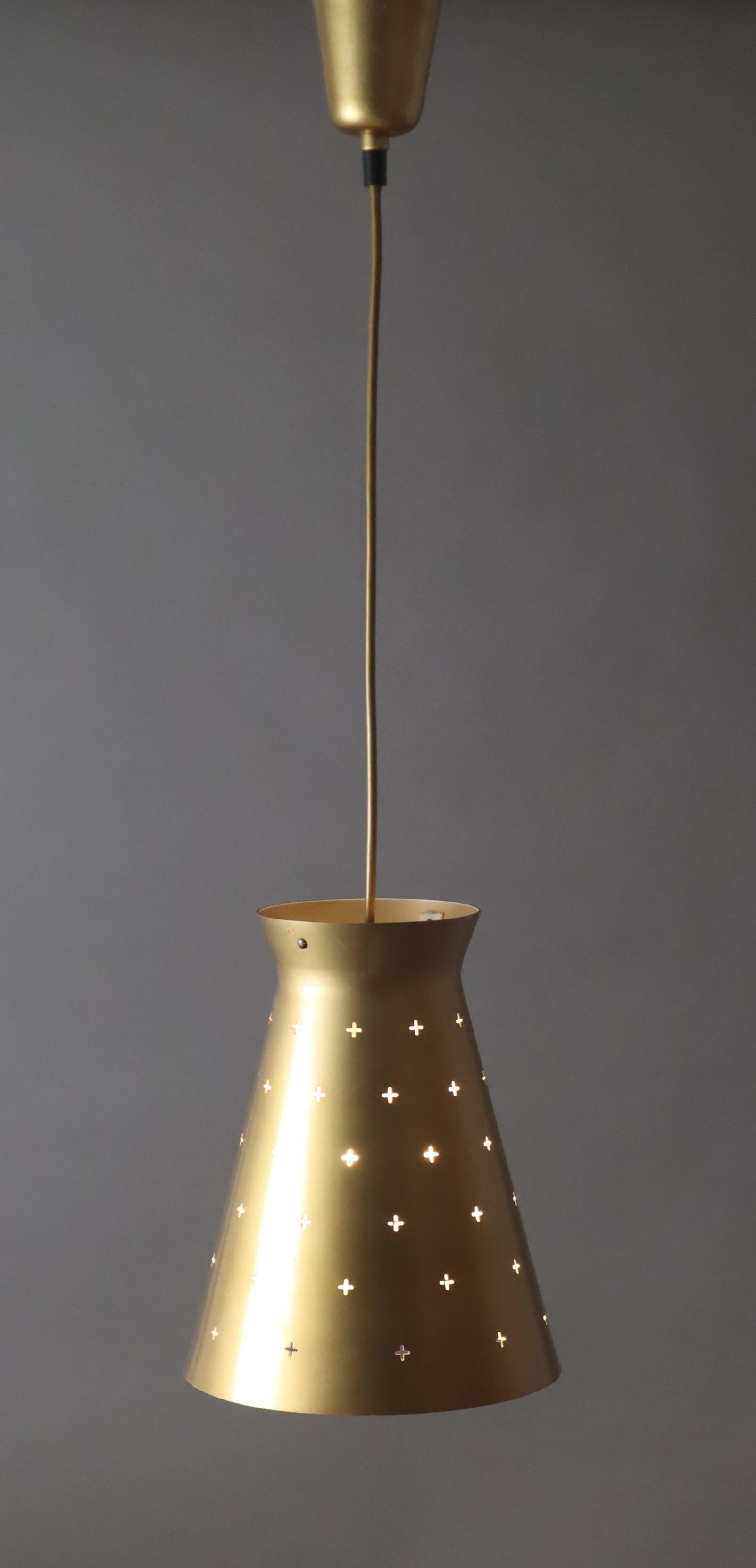 Suspension Diabalo en or par Egon Hillebrand pour Hillebrand Lighting, années 1950 en vente 4
