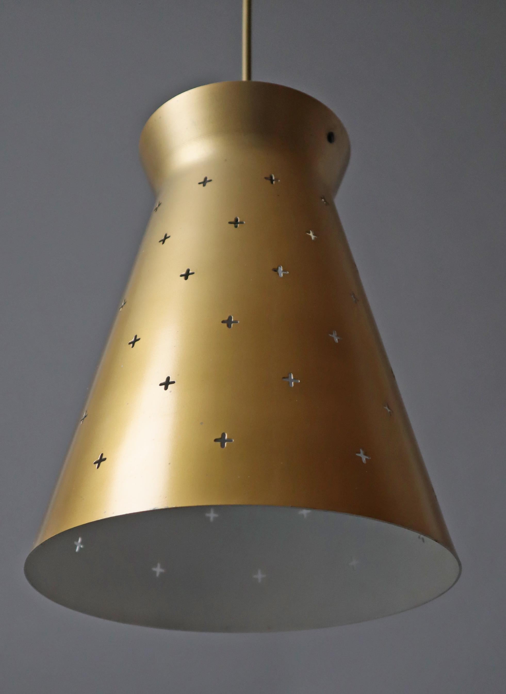 Suspension Diabalo en or par Egon Hillebrand pour Hillebrand Lighting, années 1950 en vente 7
