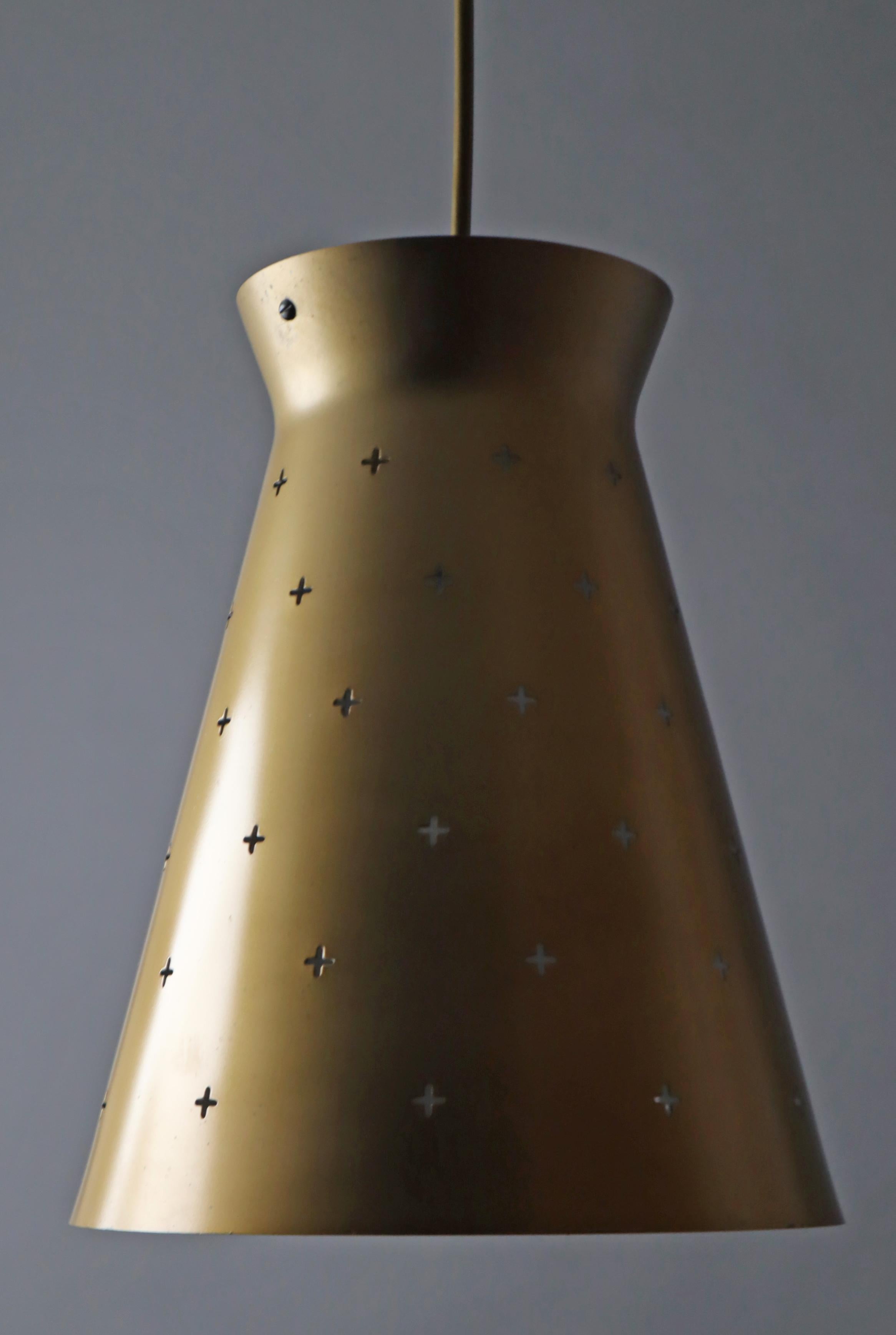 Mid-Century Modern Suspension Diabalo en or par Egon Hillebrand pour Hillebrand Lighting, années 1950 en vente