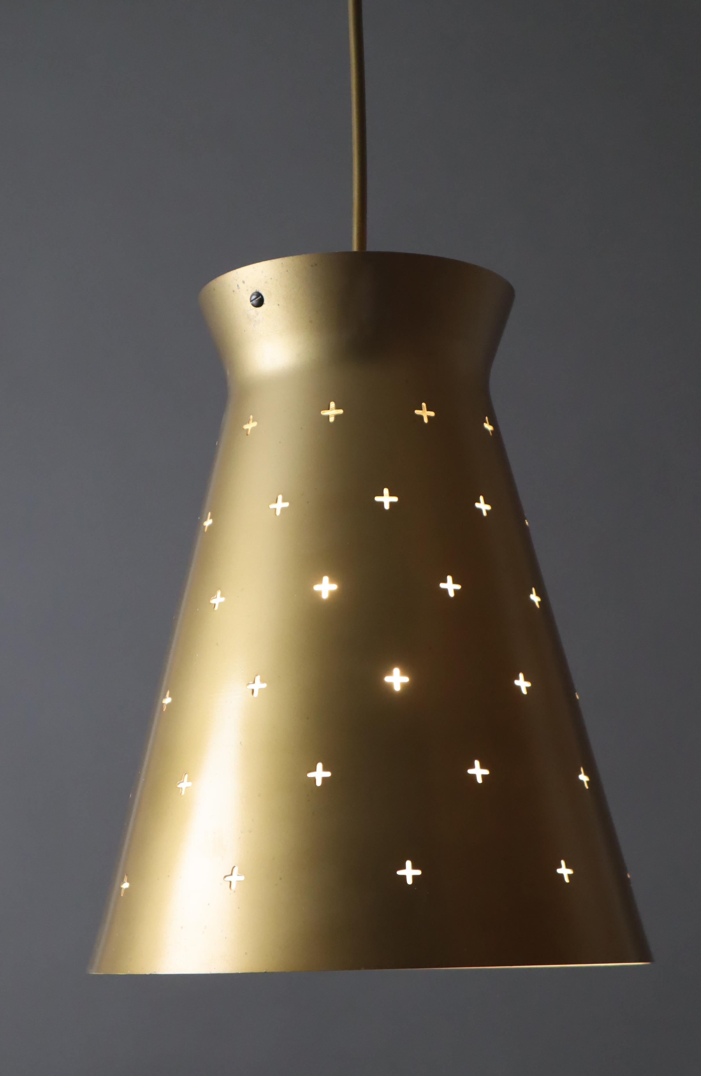 Peint Suspension Diabalo en or par Egon Hillebrand pour Hillebrand Lighting, années 1950 en vente