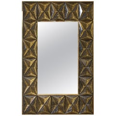 Golden "Diamond" Mirror by Studio Glustin