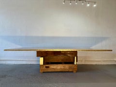 Golden Dining Table, Handcrafted by Rafael Calvo using Reclaimed Wood