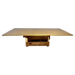 Golden Dining Table, Handcrafted by Rafael Calvo using Reclaimed Wood