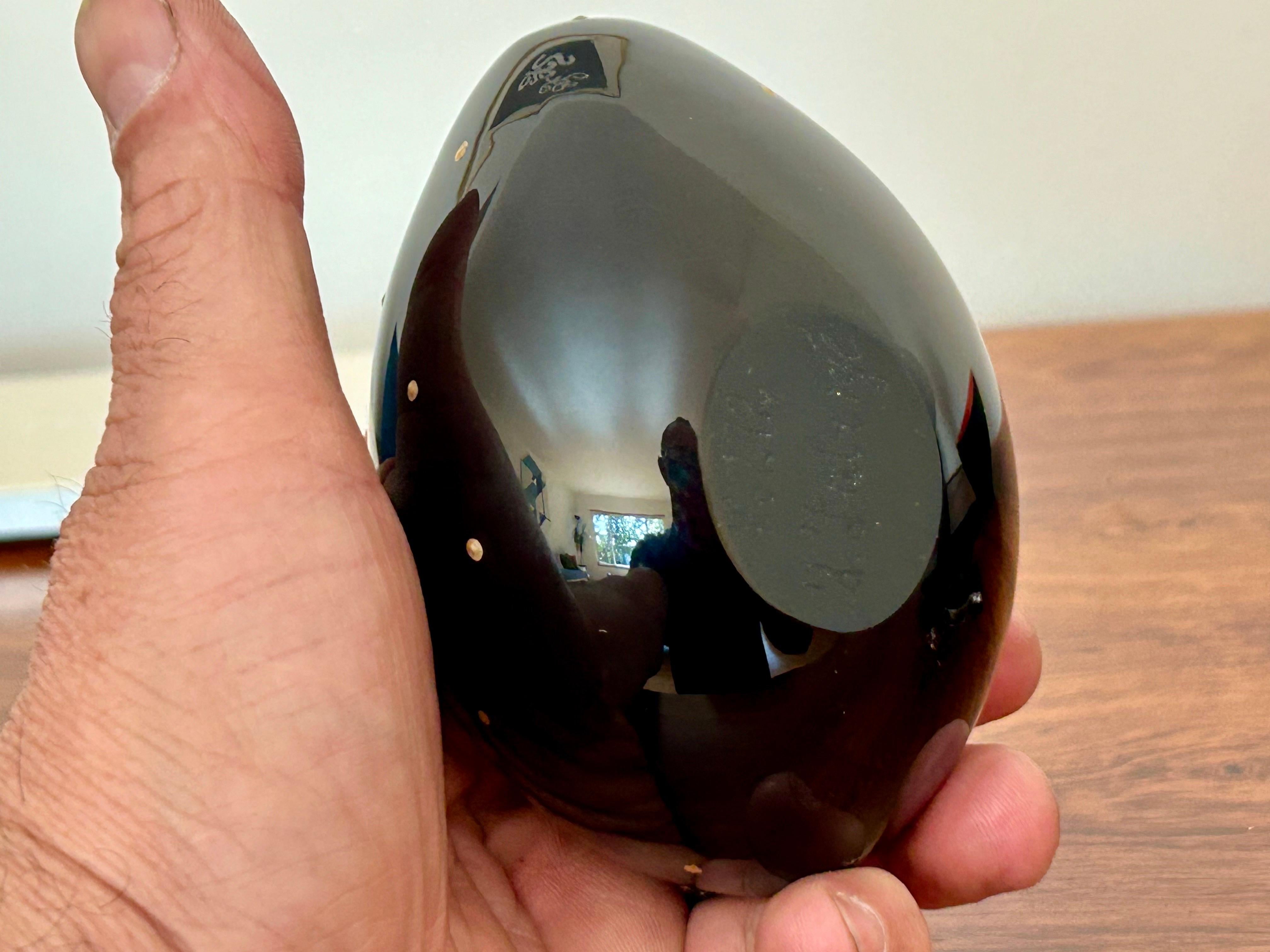Golden Dragon Black Crystal Faberge Egg Objet d'Art  For Sale 3