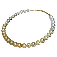 Golden Dusk — Unique Gradient South Sea Pearl Necklace (One Piece Only)
