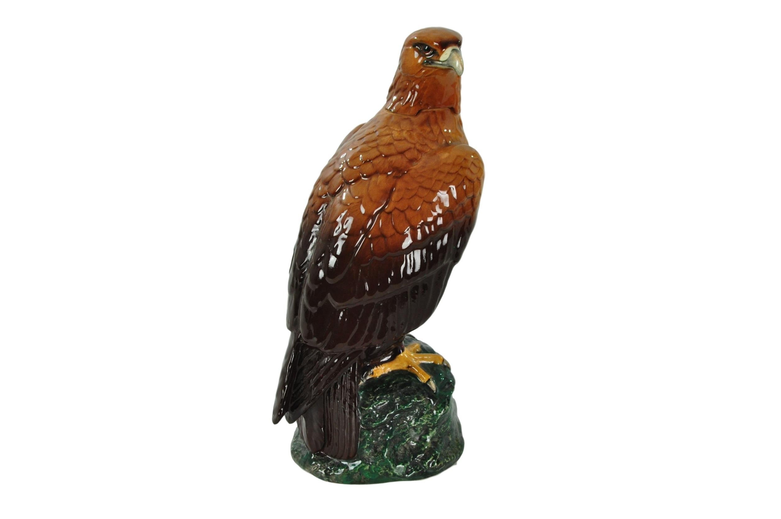 Golden Eagle Whisky Decanter made in 1984 by Royal Daulton, modeled by John G. Tongue for the Whyte & McKay Whiskey Company in Glasgow, Scotland.