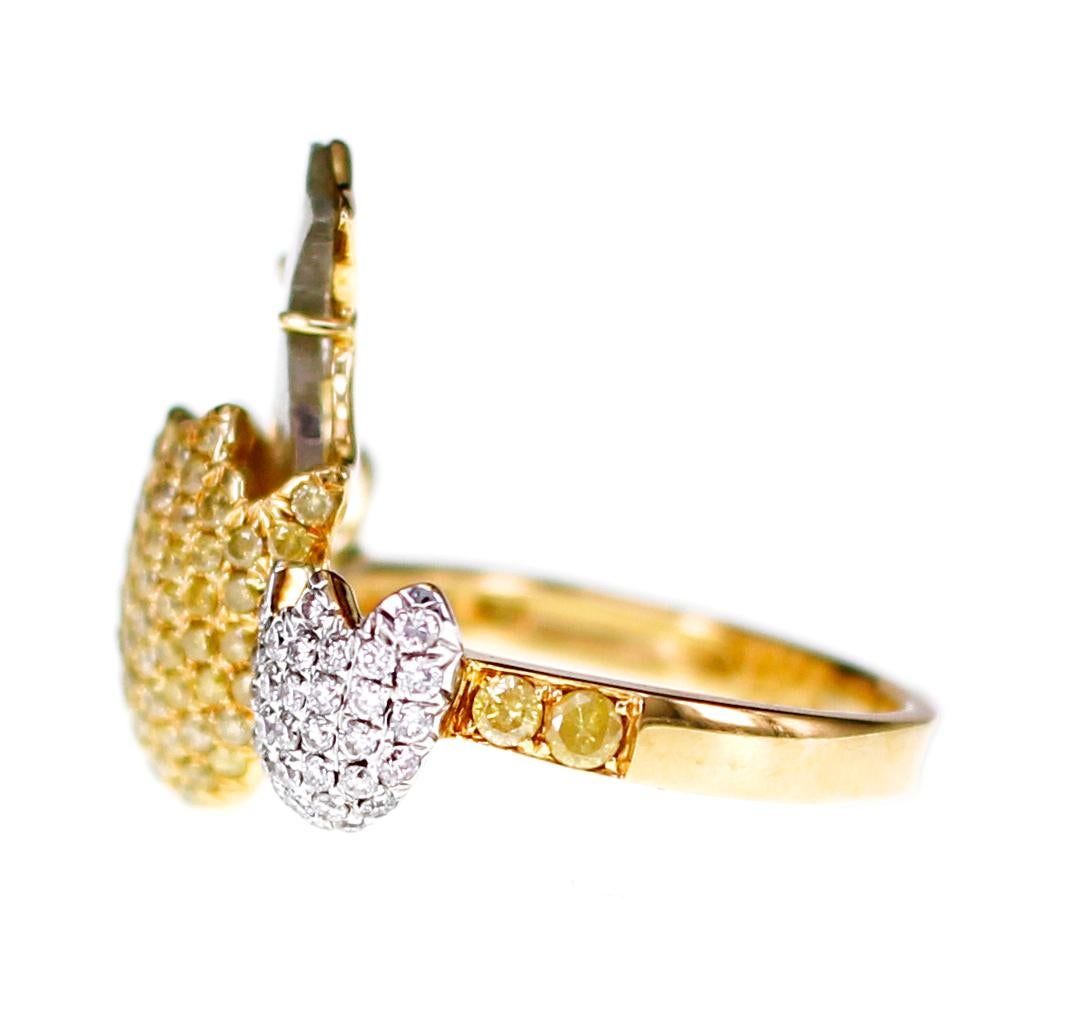 Round Cut Golden Egg Birth Ring