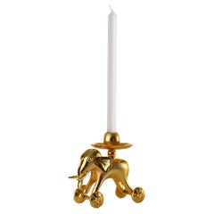 Golden Elephant Candleholder