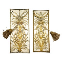 Golden Embroidered Receptacles, Royal gift from Queen Mary - UK Circa 1900