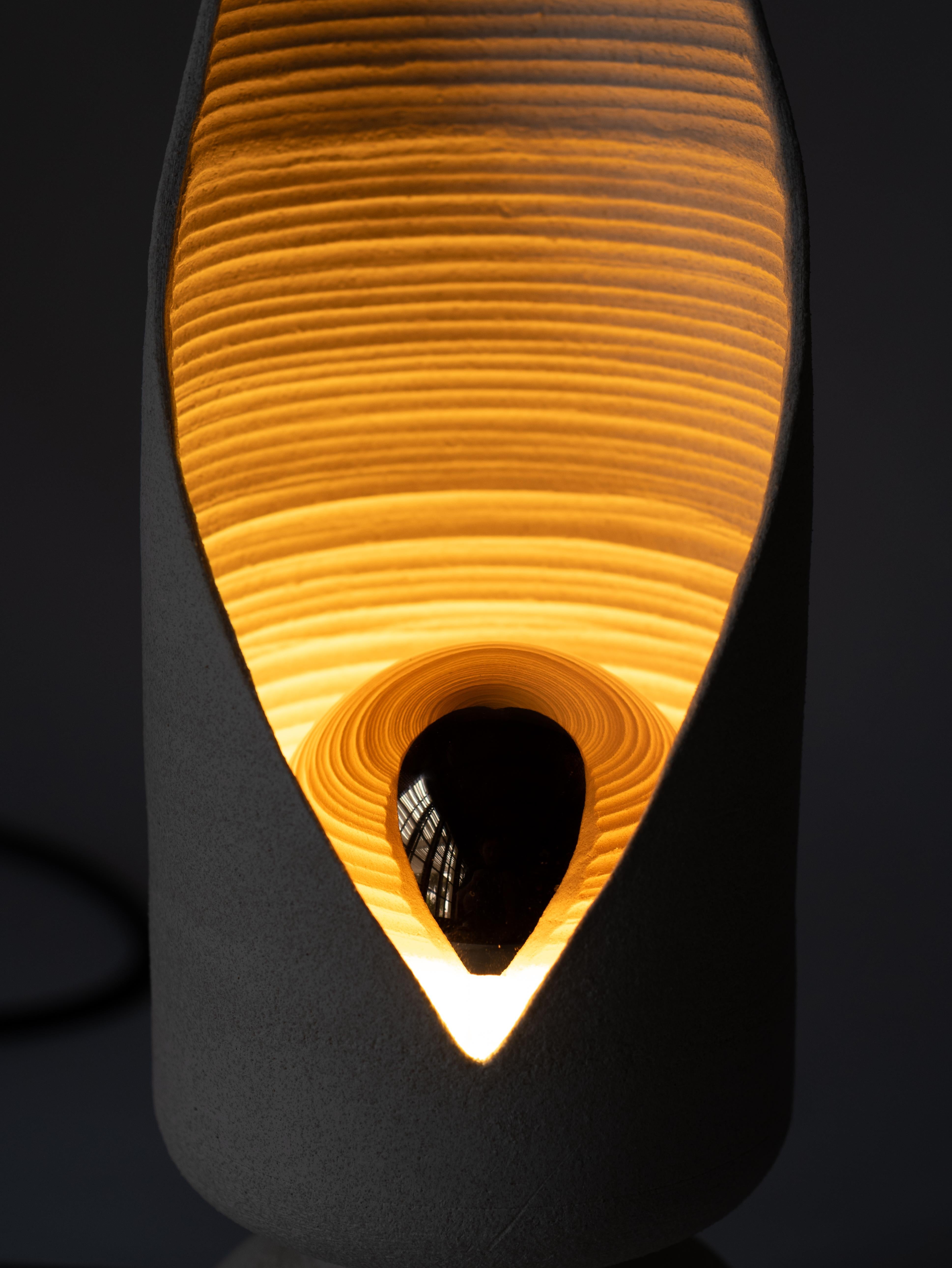 Mid-Century Modern Golden Eye Ceramic Lamp For Sale