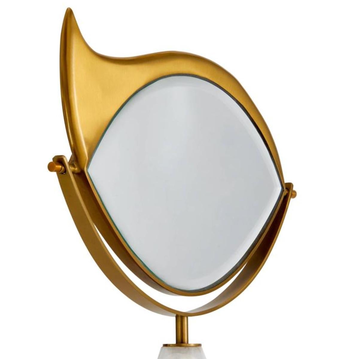Hand-Crafted Golden Eye Coiffeuse Mirror For Sale