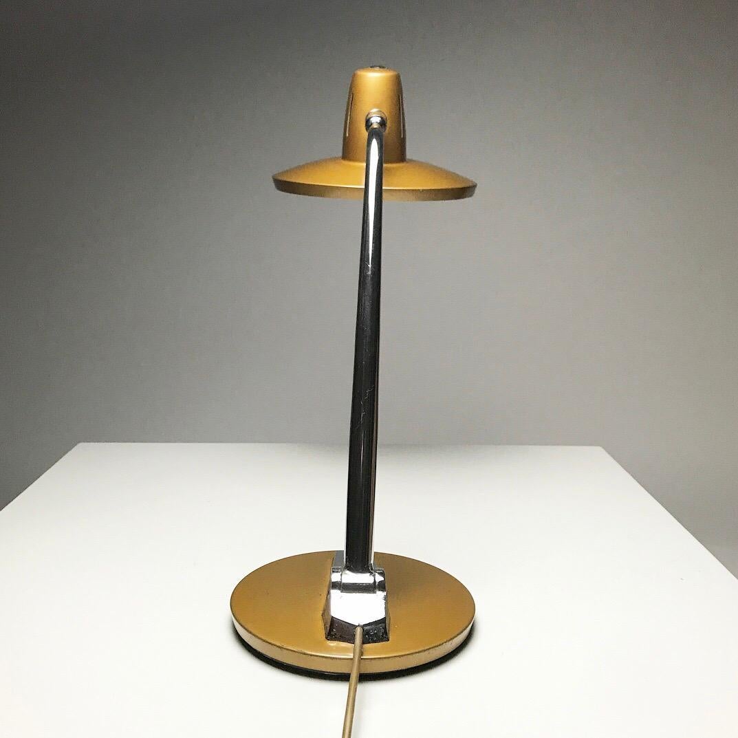 Mid-20th Century Golden Fase Madrid Desk Lamp, 1960s