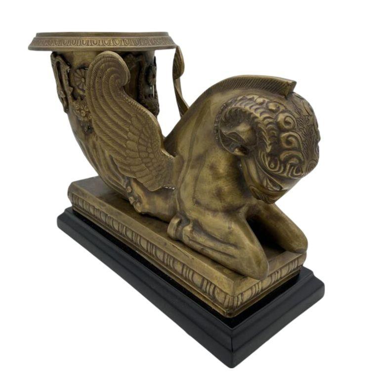 Early 20th Century Golden Fleece Chrysomallos Winged Ram Bronze Mantle Urn For Sale