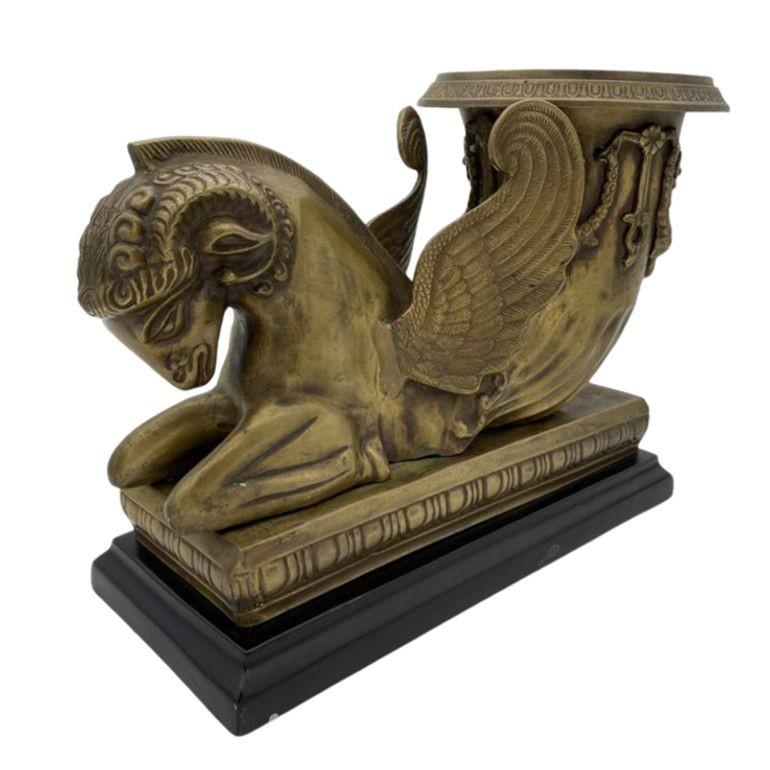 Golden Fleece Chrysomallos Winged Ram Bronze Mantle Urn For Sale 2