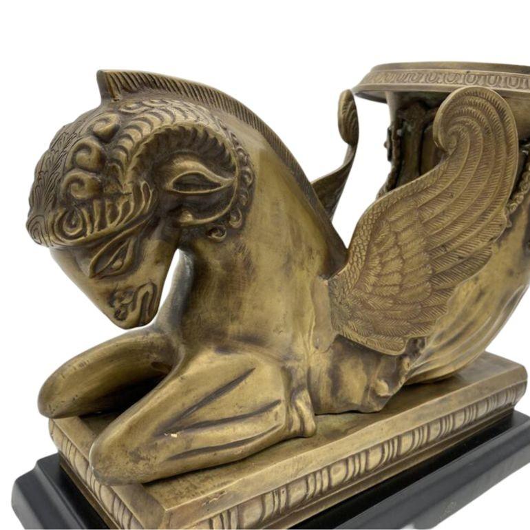 Golden Fleece Chrysomallos Winged Ram Bronze Mantle Urn For Sale 3