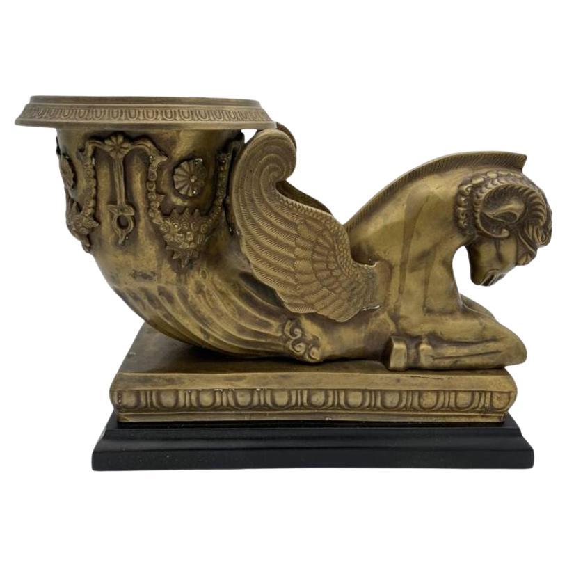 Golden Fleece Chrysomallos Winged Ram Bronze Mantle Urn For Sale