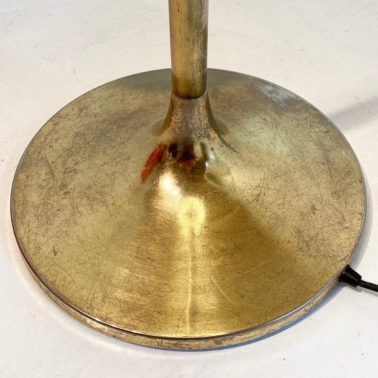 Brass Golden Floor Lamp by Meblo, 1970s For Sale