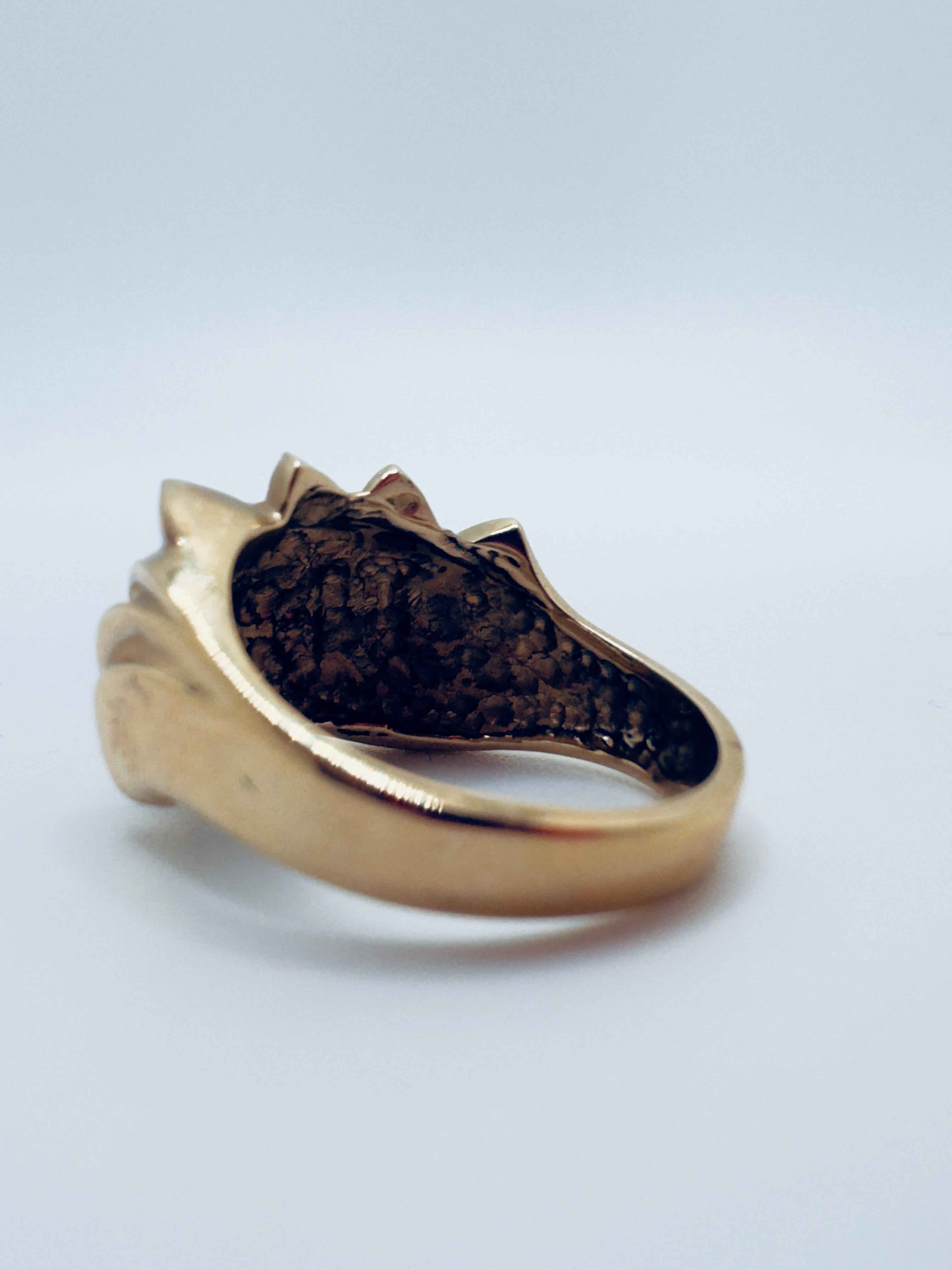 Anello a forma libera Golden Flow in vendita 1