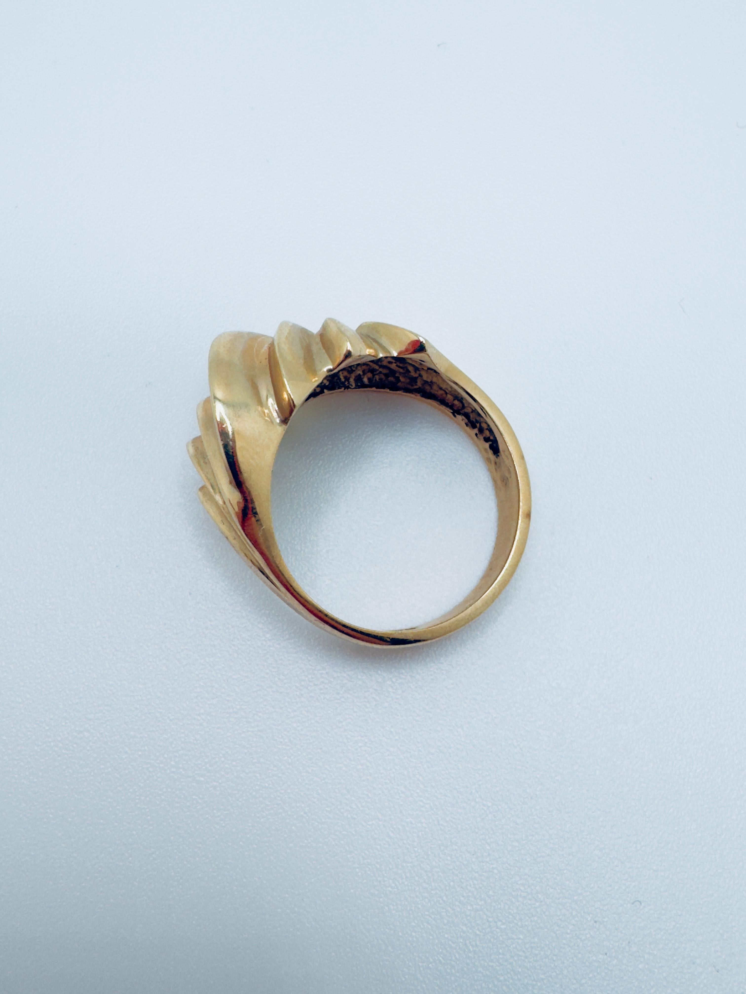 Anello a forma libera Golden Flow in vendita 4