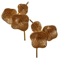 "Golden flowers" sconces by Studio Glustin