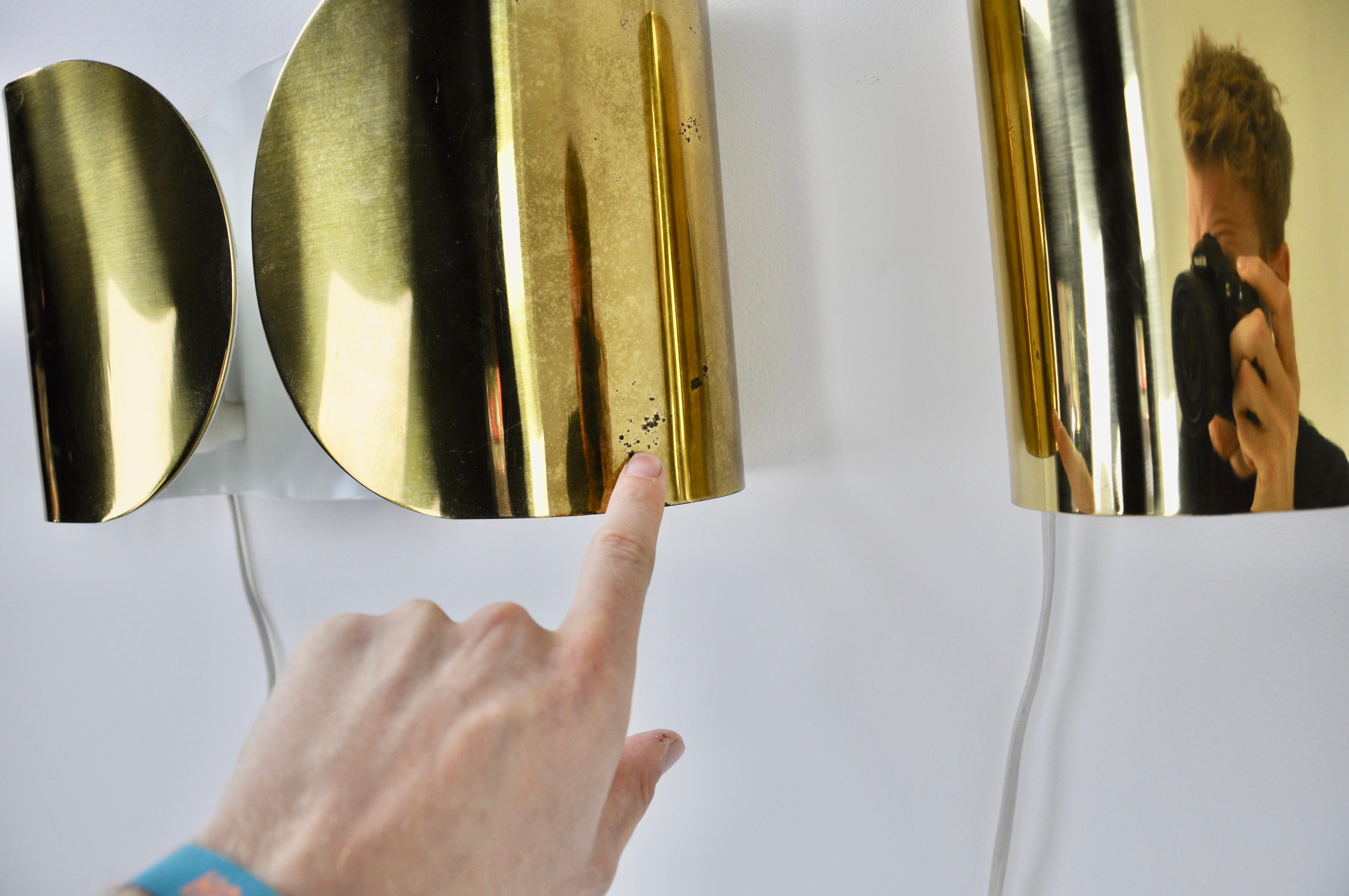 Golden Foglio Sconce by Tobia & Afra Scarpa for Flos, 1960s 2