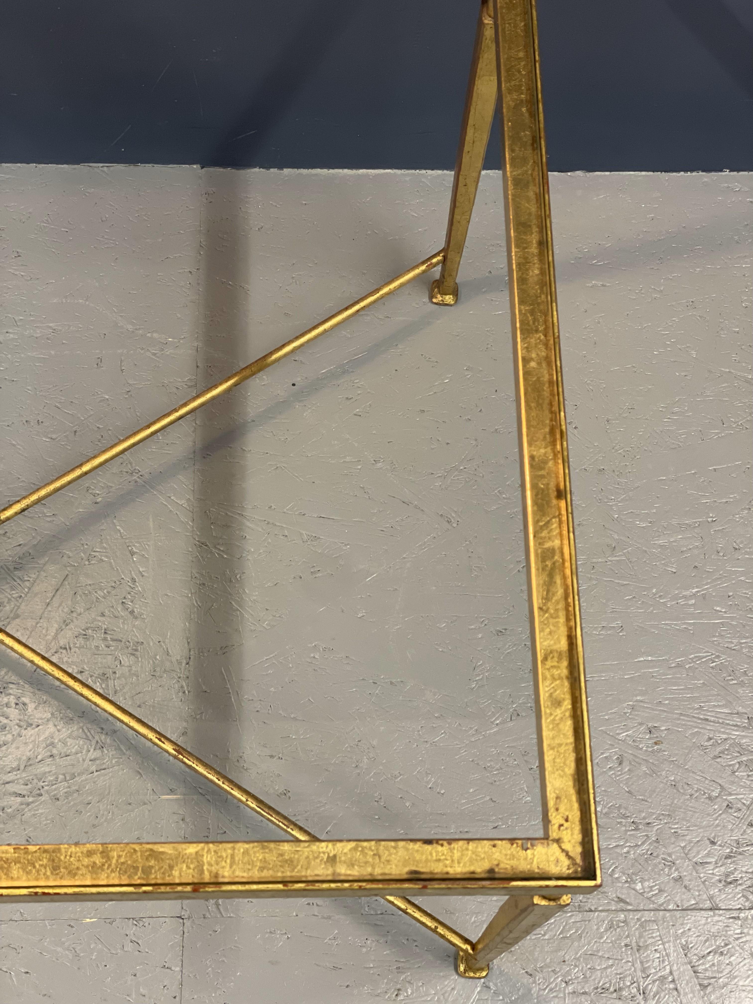 Golden Frame Table with glass top In Good Condition For Sale In Munich, DE