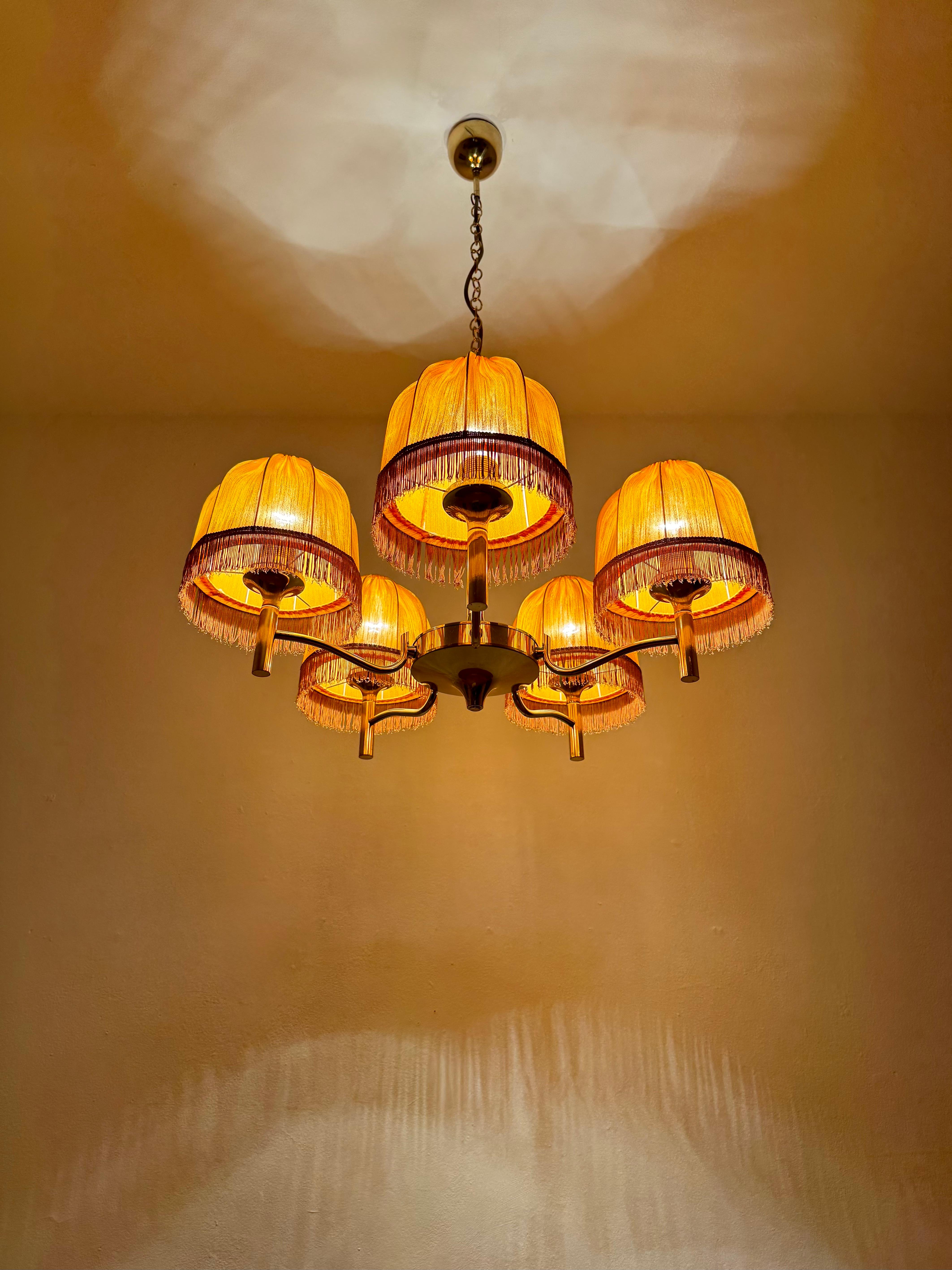 Golden Fringe Chandelier For Sale 4
